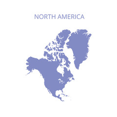 North America map. Vector illustration.