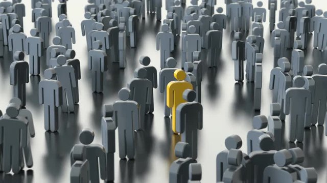 Man differs from the crowd