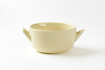 Beige Double Handle Soup Bowl