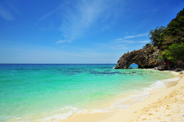 Fototapeta na wymiar Beach on Tropical Islands at Summer Season