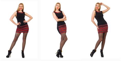 Composite photo of woman in various poses