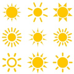 set of sun icons