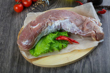 Raw pork meat