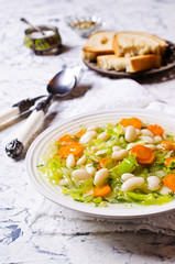 Soup with vegetables and beans