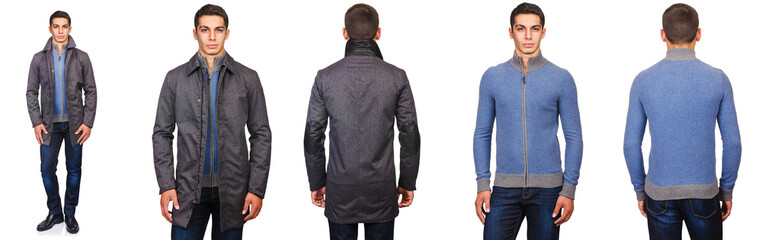 Young man in fashion concept isolated on white