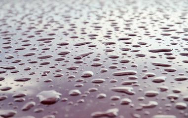 Wet surface of the vehicular hood