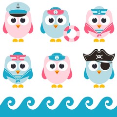 set of sailor owls