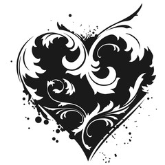 abstract. floral heart. love concept