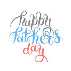 Fototapeta na wymiar happy fathers day handwritten inscription design greeting card