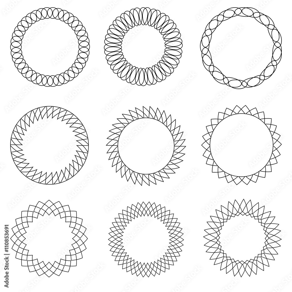 Poster set geometric patterns