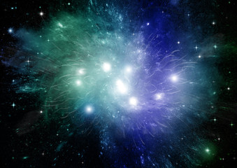 galaxy in a free space