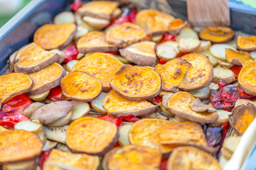 Roasted Vegetables, Close-up View, Summertime
