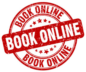 book online red grunge round vintage rubber stamp