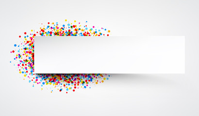 Banner with color drops.