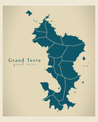 Modern Map - Grand Terre with communes YT