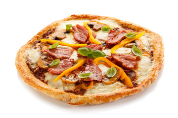 Pizza on white background 
