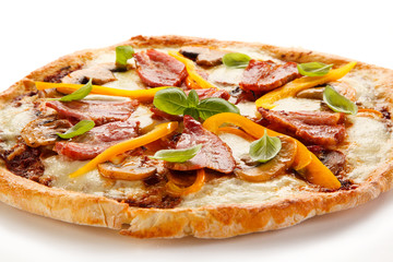 Pizza on white background 