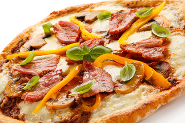 Pizza on white background 