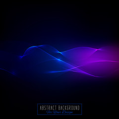 Abstract vector background. Waved lines for card, brochure, website, flyer design. Elegant background for business presentations. Blue and purple tones