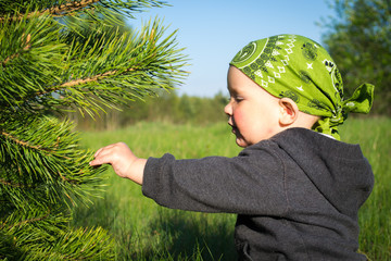 child in the woods