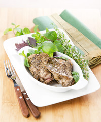 sted rabbit with rosemary and thyme