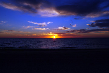 sunset over the ocean