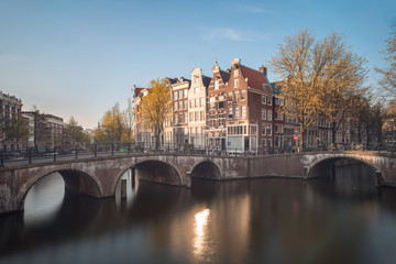 Fototapeta premium Wonderful view on houses of Amsterdam, Netherlands