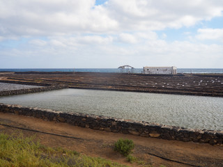 Fototapeta na wymiar Salt works of Fuerteventura, Canary Islands