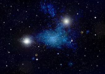 galaxy in a free space