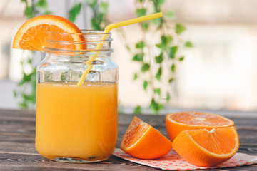 Orange, Lobule, Juice. Healthy Lifestyle Concept