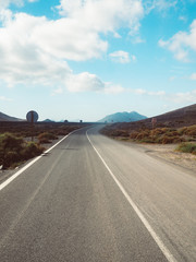 Beautiful road of fuerteventura