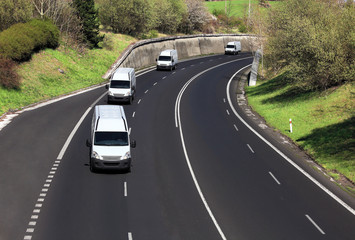 Fototapeta premium Delivery car on road