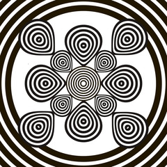Black and white optical illusion vector background/ Black and white optical illusion vector background