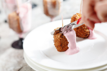 Fried cheese snack. Stock Image
