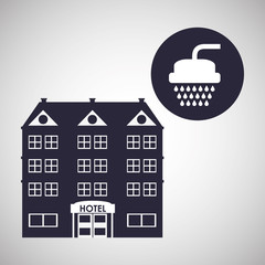 Hotel design. travel icon. Isolated and flat illustration