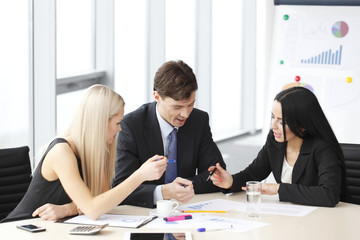 Teamwork of business people