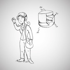 Infographic design. sketch icon. Isolated and flat illustration