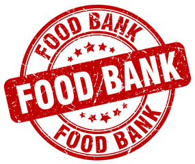 food bank red grunge round vintage rubber stamp