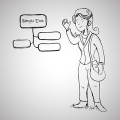 sketch icon. creative concept.  Flat illiustration