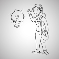 sketch icon. creative concept.  Flat illiustration