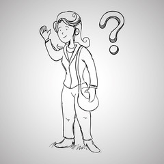 sketch icon. creative concept.  Flat illiustration