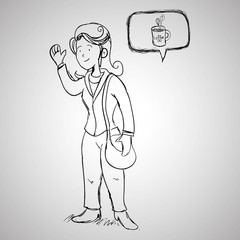 sketch icon. creative concept.  Flat illiustration