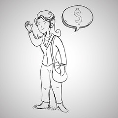 sketch icon. creative concept.  Flat illiustration