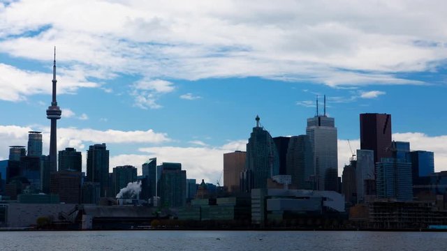 4K UltraHD Timelapse in Toronto, Canada with heavy clouds