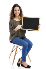 Showing something on a chalkboard