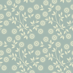 Cute seamless pattern with chamomile flowers - 110865807
