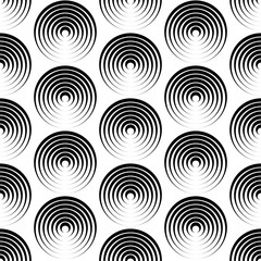 Seamless Circle and Stripe Pattern