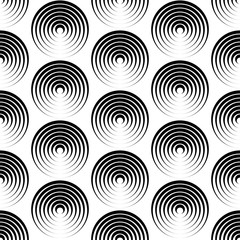 Seamless Circle and Stripe Pattern