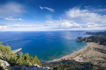 Obraz premium East coast of Rhodes Island