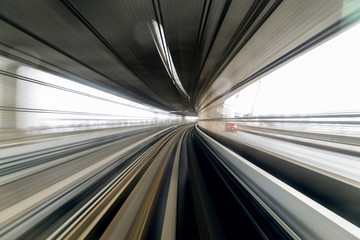 Motion blur of Japanese mono rail